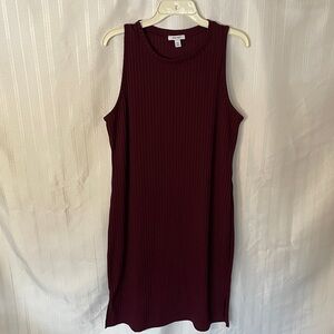 Nine West Women's Size XXL  Sleeveless Dark Red Midi  Sweater Dress
